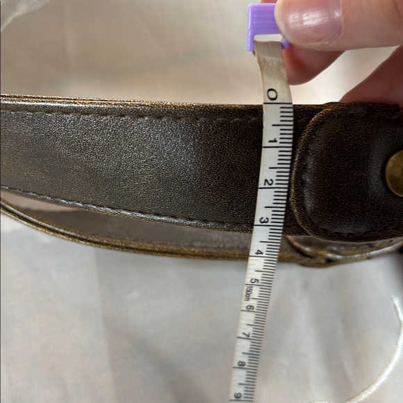 Y2K Billabong Brown Snake-Print Shoulder Bag with Leather Trim Woman Medium Size - Picture 12 of 14